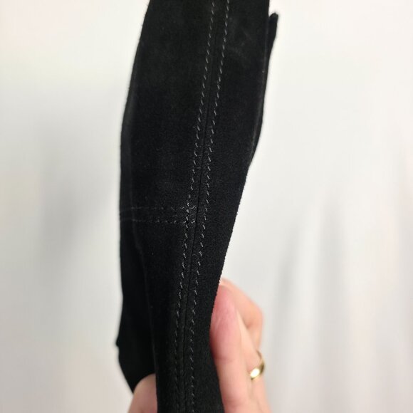 Coletta 90s Vintage Black Suede Flap Bag - Picture 10 of 11